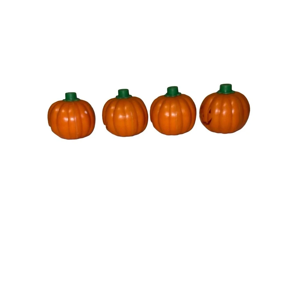 Pumpkin Halloween String Light Covers‎ Vintage 1990s Set of 4 Plastic Blow Molds